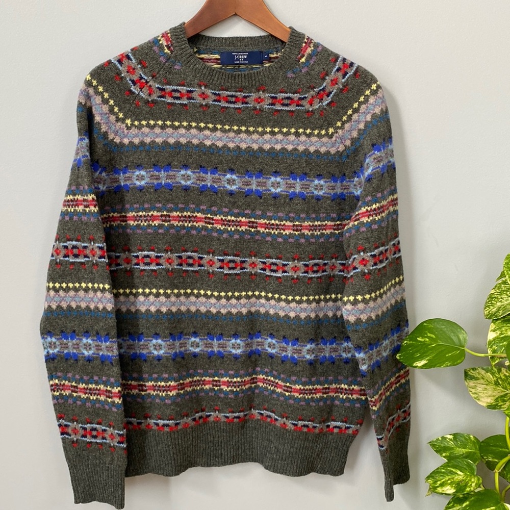J. Crew 100% lamb wool crewneck sweater.